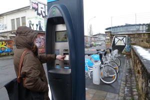 One of many rental stations found around Luxembourg. 