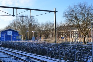A bicycle parking lot outside of Delft's train station (The Netherlands)