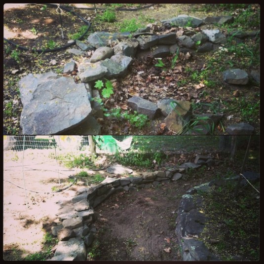 Who said women can't build walls? Before and after