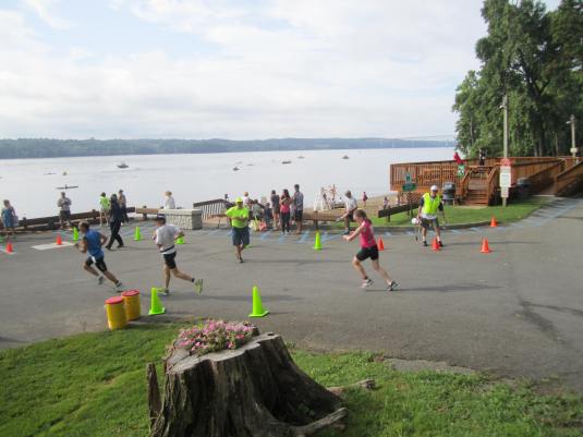 Running back down to transition