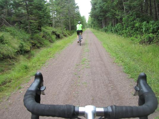 Riding along the Confederation Trail. I prefer if my jersey blends in with the surroundings.
