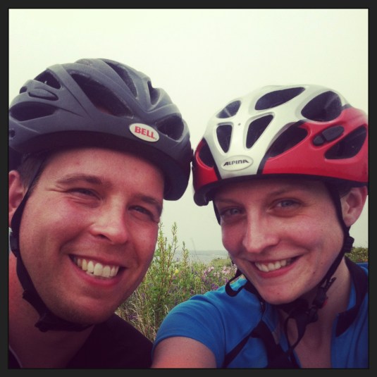 Required selfie with fog in the background