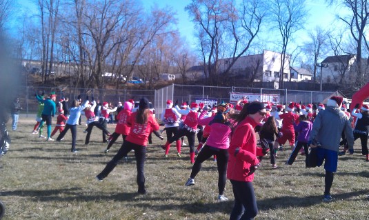 Okay. Enough of organized pre-race aerobics