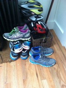 You know you have an Asics addiction when there are still three pairs of shoes that are not in the picture.